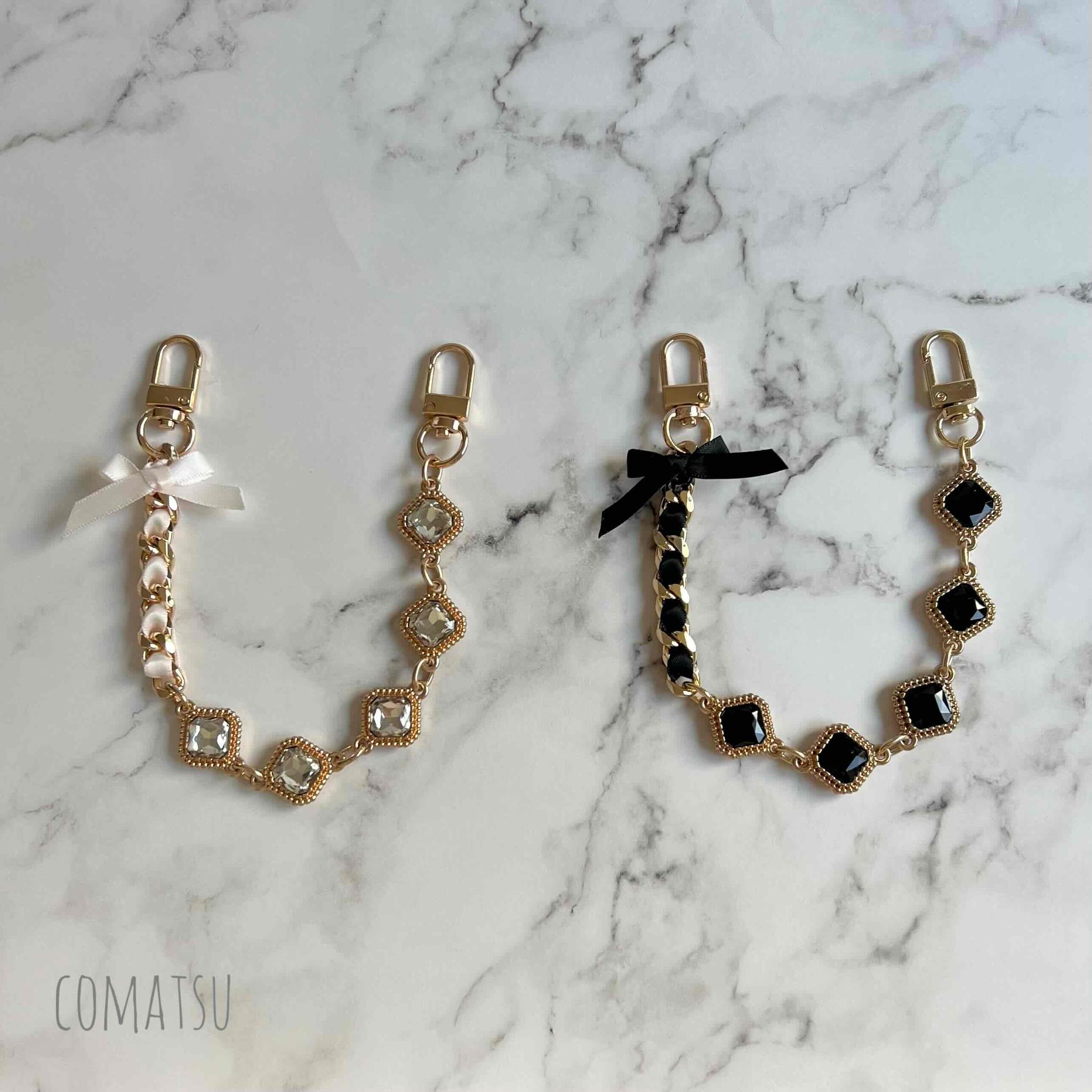 キラキラcharmmyりぼん ハンドストラップ 落下防止スマホストラップ 手首 リストストラップ | 3枚目